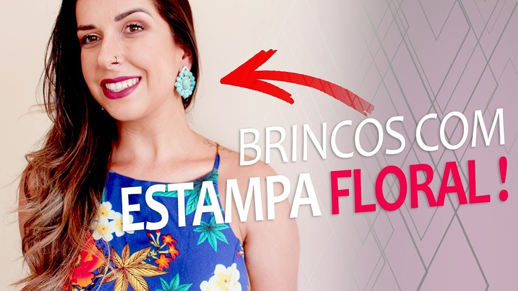 Brincos para usar com vestido floral